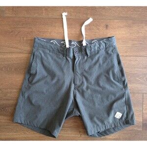 Trunks Mens Shorts 30 Land To Water Gray Stretch Swim Surf Drawstring